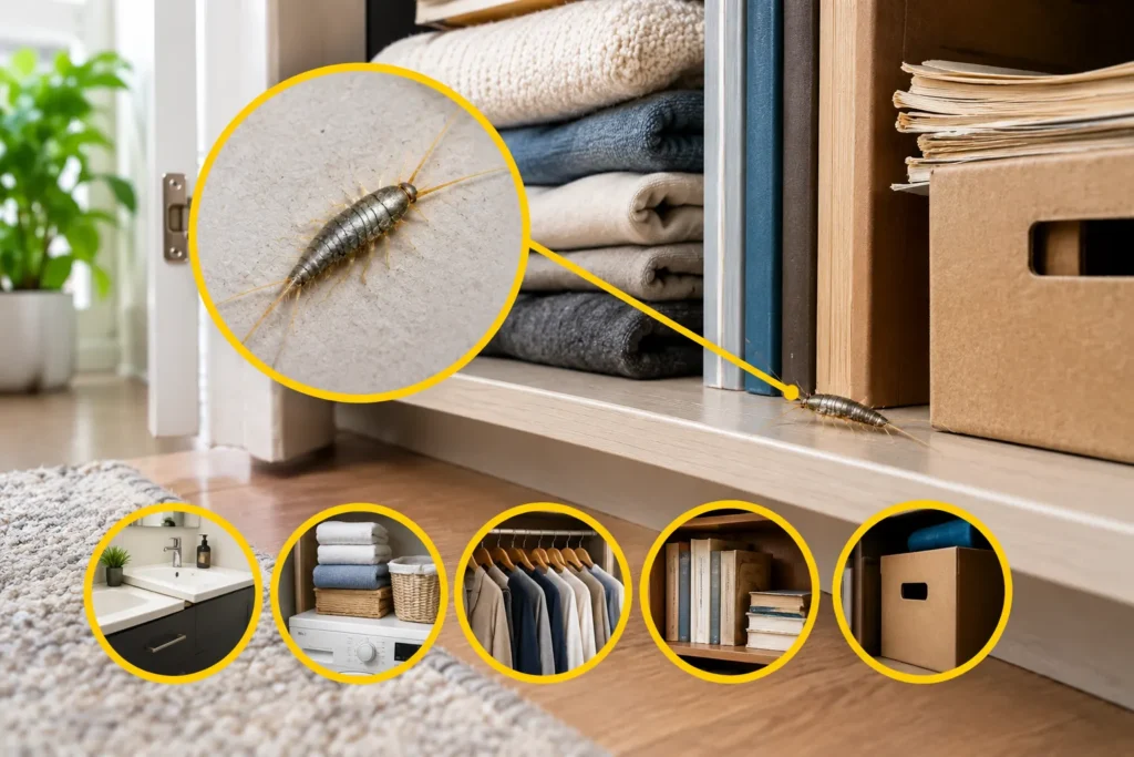 Silverfish crawling along an indoor skirting board - How to Get Rid of Fish Moths